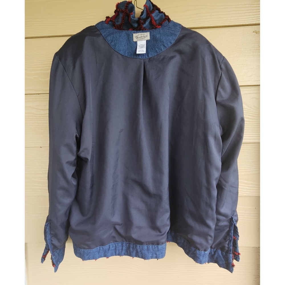 Vintage Stonebridge Chambray Chenille Patchwork Button Down Jacket - Picture 4 of 11